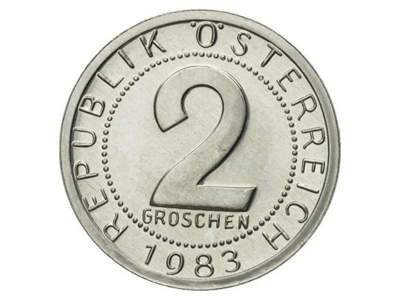 Австрия 2 гроша, 1983